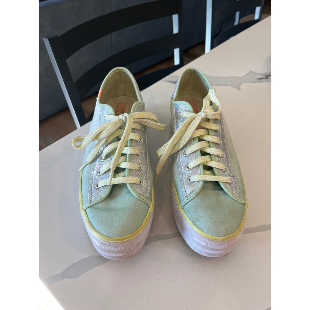 Keds Triple Up Fade Canvas platform sneaker Mint Green Size 9